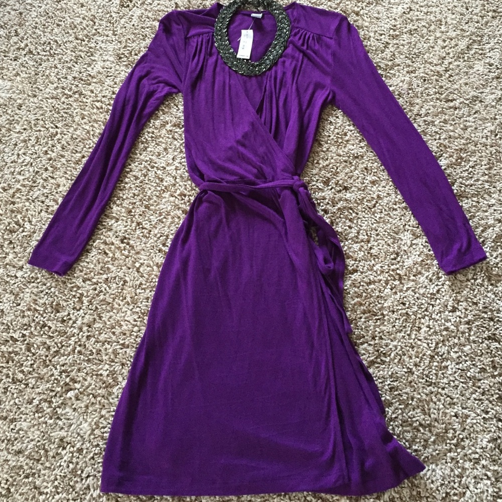 Old Navy Purple Wrap Dress
